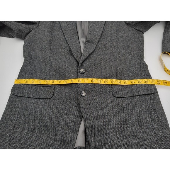 Sam's Tailor Bespoke Suit Jacket Blazer Herringbone Wool Tweed Men's Size 42 - Picture 8 of 16